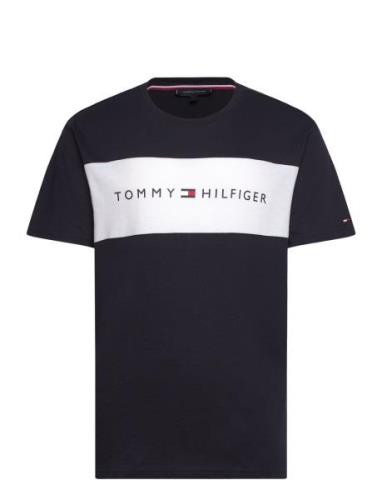 Tommy Hilfiger Ss T-Shirt Block Logo Marinblå