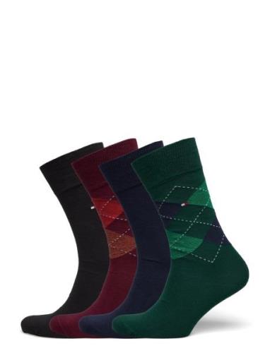 Tommy Hilfiger Th Men Sock 4P Check Ecom Multi/patterned