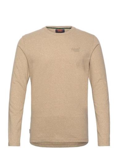 Superdry Essential Logo Long Sleeve Top Beige