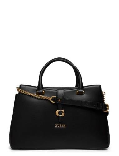 GUESS Kuba Tri Compartment Satchel Svart