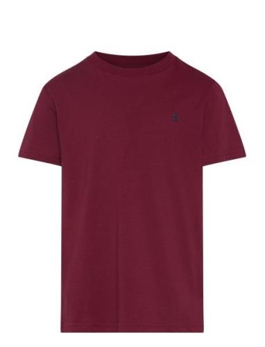 Ralph Lauren Kids Cotton Jersey Crewneck Tee Burgundy