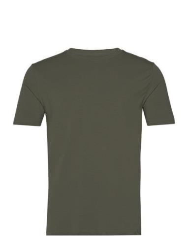 Lindbergh Mens Stretch Crew Neck Tee S/S Grön