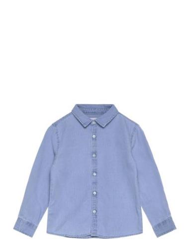 Mango Regular-Fit Denim Shirt Blå