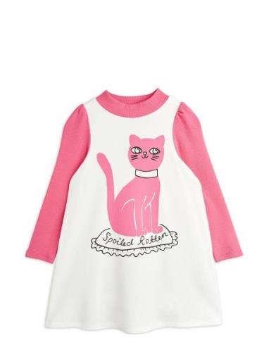 Mini Rodini Cat Sp Ls Dress Rosa