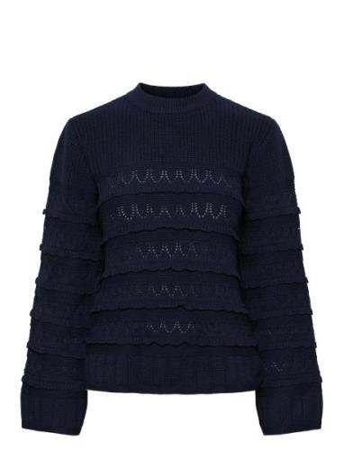 YAS Yastimu Ls Knit Pullover Marinblå