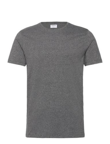 Lindbergh Mouliné O-Neck Tee S/S Grå