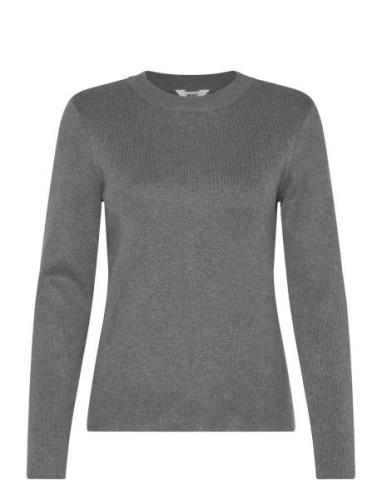 Object Objester Sli L/S Knit Pullover Noos Grå