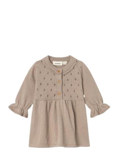 Lil'Atelier Nbfnimi Ls Knit Dress Lil Beige