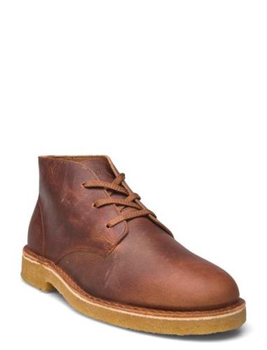 Selected Homme Slhricco Leather Chukka Boot Brun