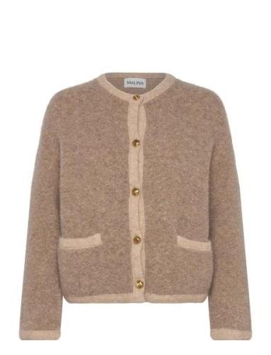 Malina Carly Wool Blend Cardigan Beige