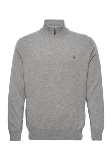 Polo Ralph Lauren Wool Quarter-Zip Sweater Grå