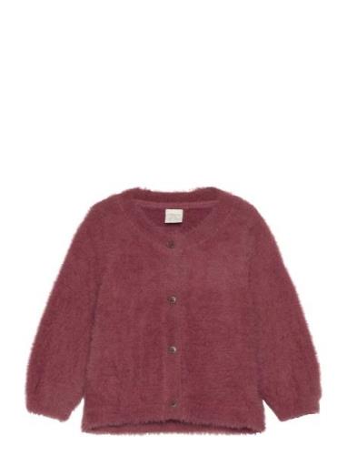 Lindex Cardigan Knitted Burgundy