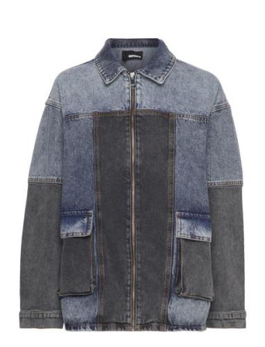 ROTATE Birger Christensen Over D Patchwork Jacket Blå