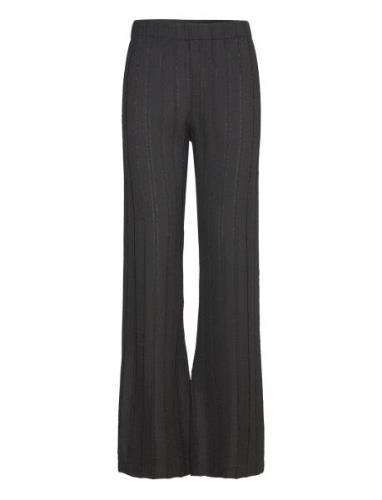 STINE GOYA Elasticated Straight Long Pants, 22 Svart