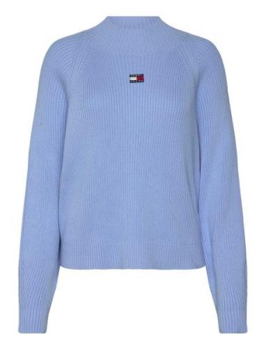 Tommy Jeans Tjw Badge Mockneck Sweater Blå