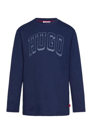 Hugo Kids Long Sleeve T-Shirt Blå