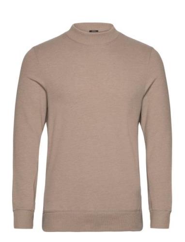 Denham Mens Pullover Lg. Sleeve Crew-Neck Beige