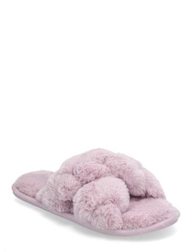 Hunkemöller Willow Braided Fake Fur Slipper Rosa