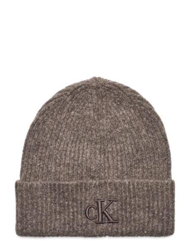 Calvin Klein Thick Embroidery Beanie Brun