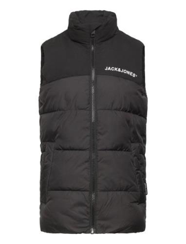 Jack & J S Jjmoon Bodywarmer Stand Collar Jnr Svart