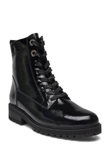 Gabor Laced Ankle Boot, Warmlining Svart