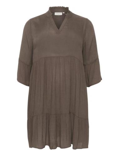 Kaffe Curve Kcmariana Ami Dress Brun