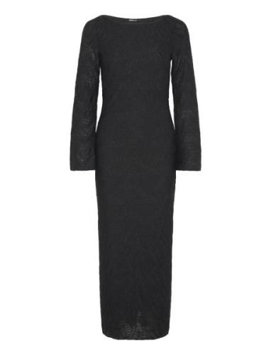 Gina Tricot Textured Dress Svart