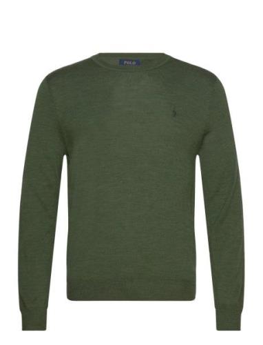 Polo Ralph Lauren Slim Fit Washable Wool Crewneck Sweater Grön