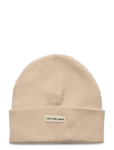 Calvin Klein Inst Patch Beanie Beige