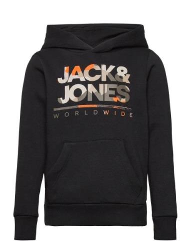 Jack & J S Jjluke Sweat Hood Jnr Svart