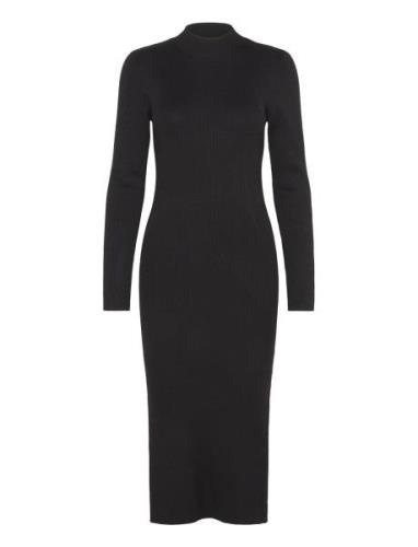 Vero Moda Vmlynzi Ls Calf Knit Dress Vma Noos Svart