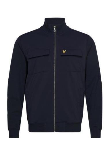 Lyle & Scott Hybrid Zip Track Jacket Marinblå