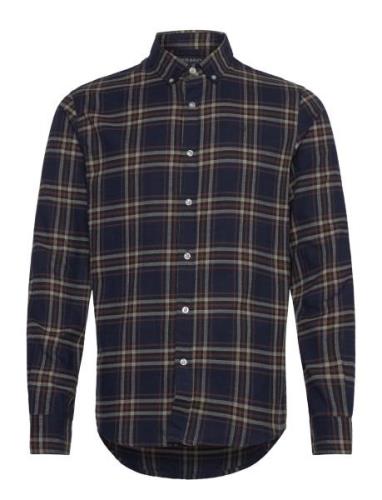 Sebago Ned Checked Shirt Marinblå