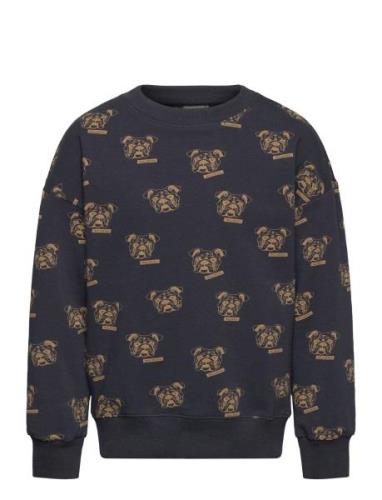 Minymo Sweatshirt Ls Aop Svart