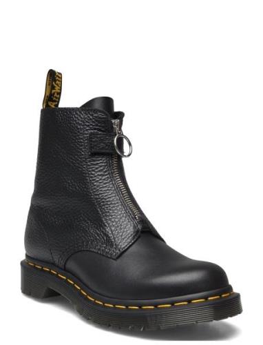 Dr. Martens 1460 Pascal Frnt Zip Black Wanama+Milled Nappa Svart