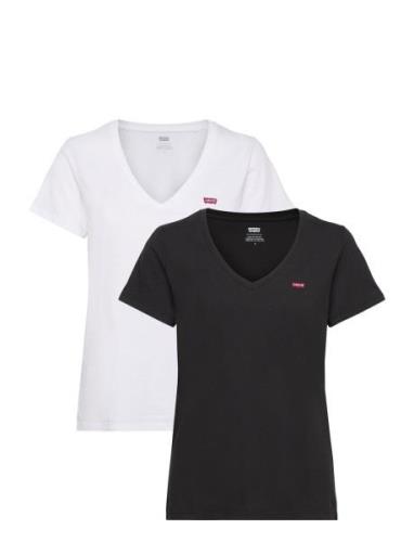 LEVI´S Women 2Pack Vneck Tee 2 Pack V Neck Svart