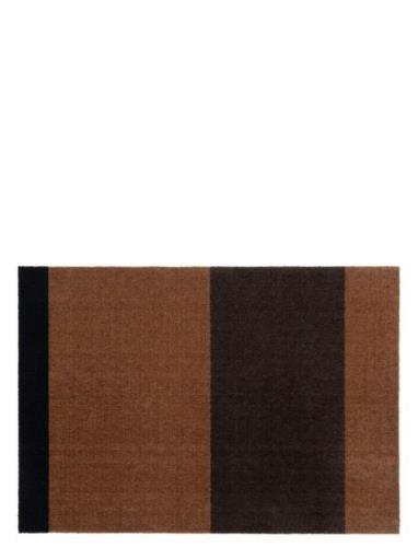 Tica Copenhagen Floormat/Carpet Cognac Stripes 90X130 Cm Brun