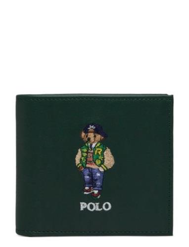 Polo Ralph Lauren Polo Bear Leather Billfold Coin Wallet Grön