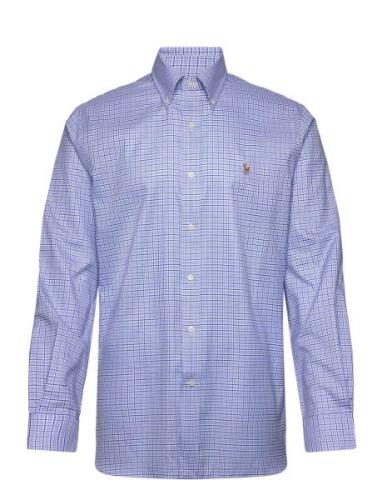 Polo Ralph Lauren Custom Fit Plaid Pinpoint Oxford Shirt Blå