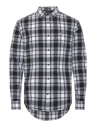 Tommy Jeans Tjm Reg Poplin Check Shirt Svart