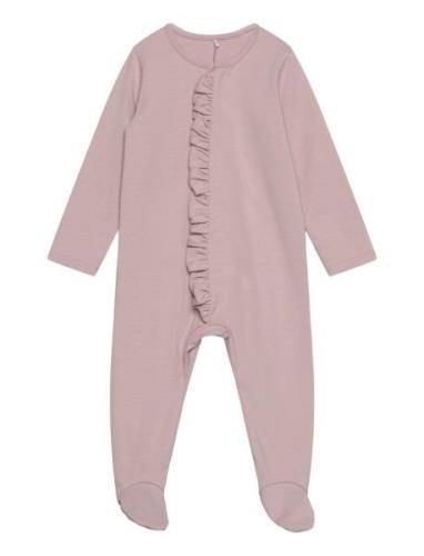 Gugguu Baby Frilla Full Bodysuit Rosa