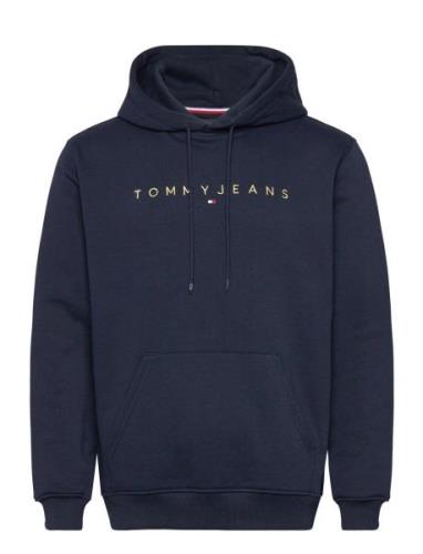 Tommy Jeans Tjm Reg Linear Gold Hood Ext Marinblå