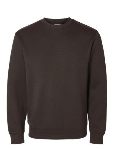 Selected Homme Slhemanuel Soft Crew Neck Sweat Noos Brun