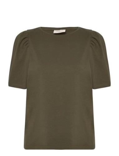 FREE/QUENT Fqfenja-Tee-Puff Khaki Green