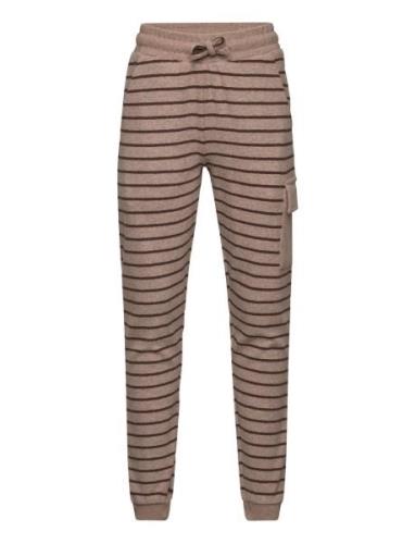 En Fant Pants Sweat Stripe Beige