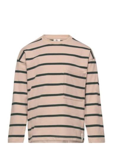 En Fant T-Shirt Ls Stripe Beige