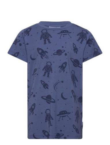 Geggamoja Bamboo T-Shirt Blue Astronaut Blå