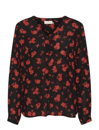 Kaffe Kaamber Blouse Ls Printed Svart