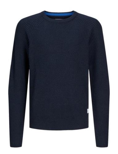 Jack & J S Jjpannel Knit Crew Neck Aw24 Marinblå