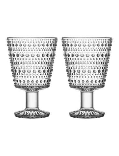 Iittala Kastehelmi Glas På Fod 30Cl 2Stk Nude